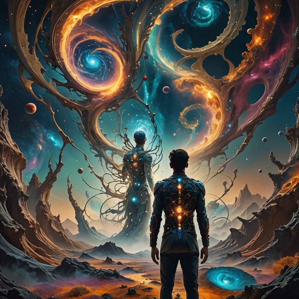 Cosmic Entity in Surreal Digital Painting