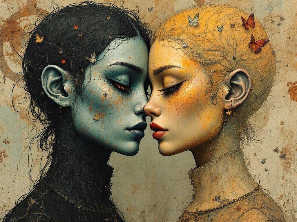 Where They Touched Split-Infinity in Their Clothes Carved fr...