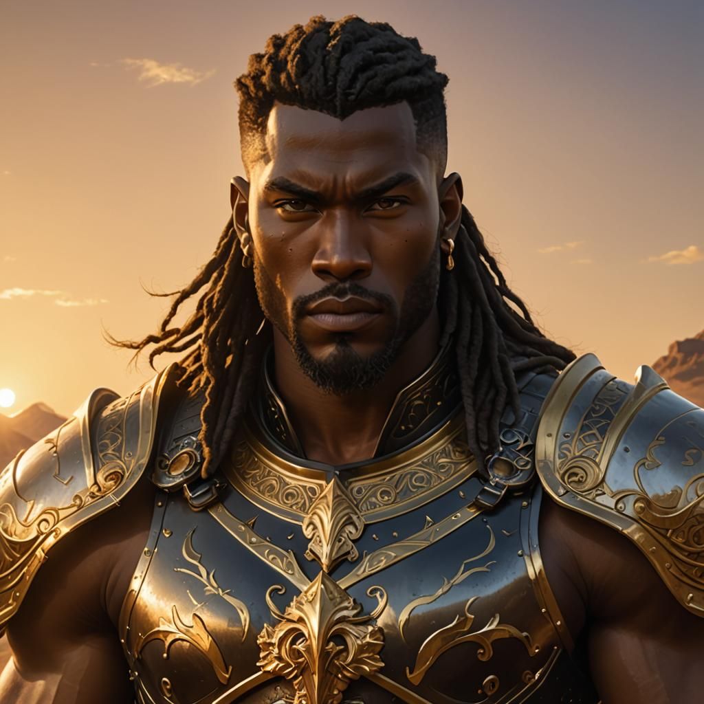 Epic Fantasy Warlord Portrait in Detailed Digital Art