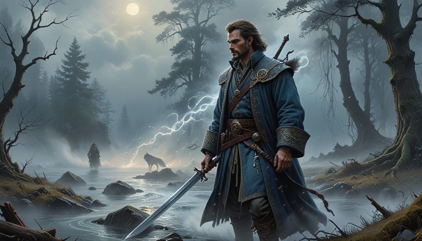 Ethereal Mage Shapeshifter in Whimsical Fantasy Realm