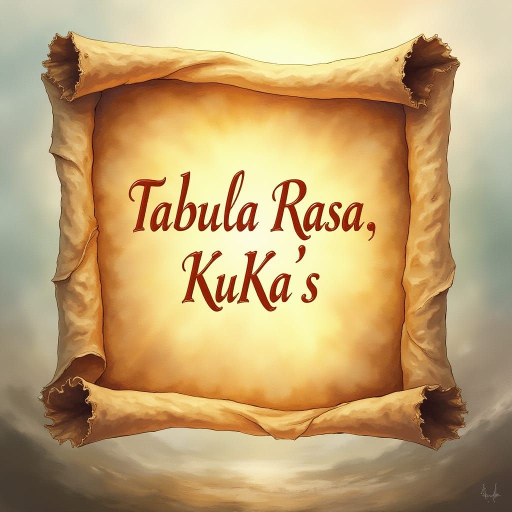 Dreamlike Watercolor Scroll with Glowing Text