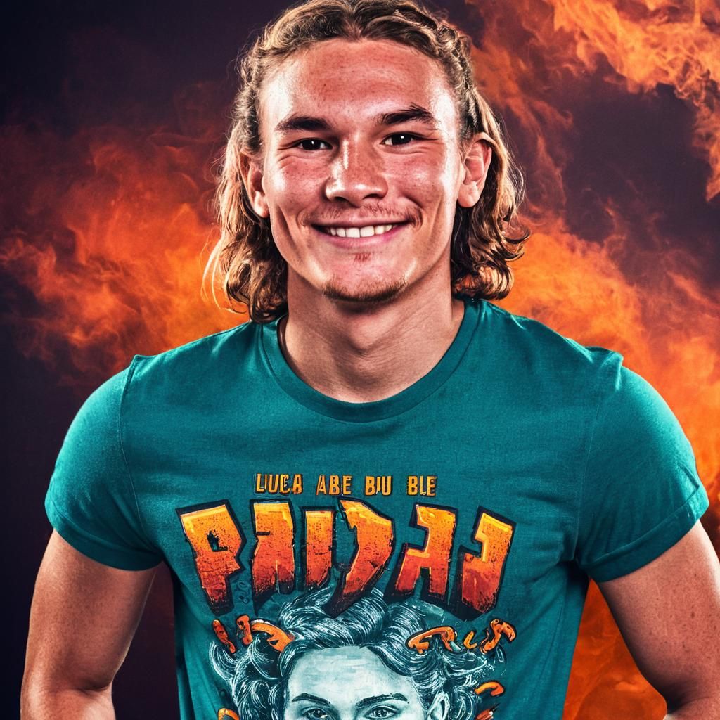 Charismatic Skateboarder Concept Art in Graphic Novel Style