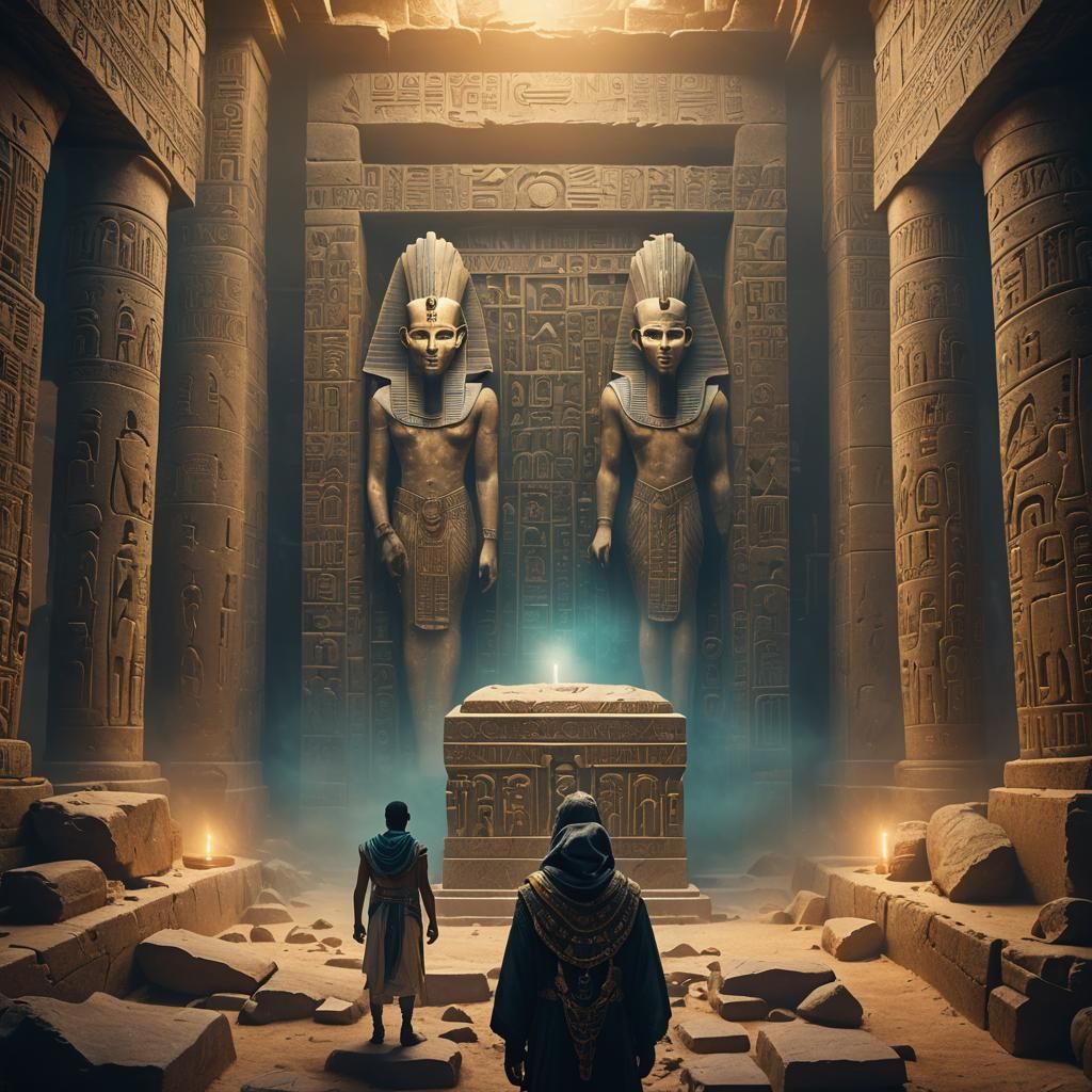 Mysterious Egyptian Chamber in Digital Matte Painting