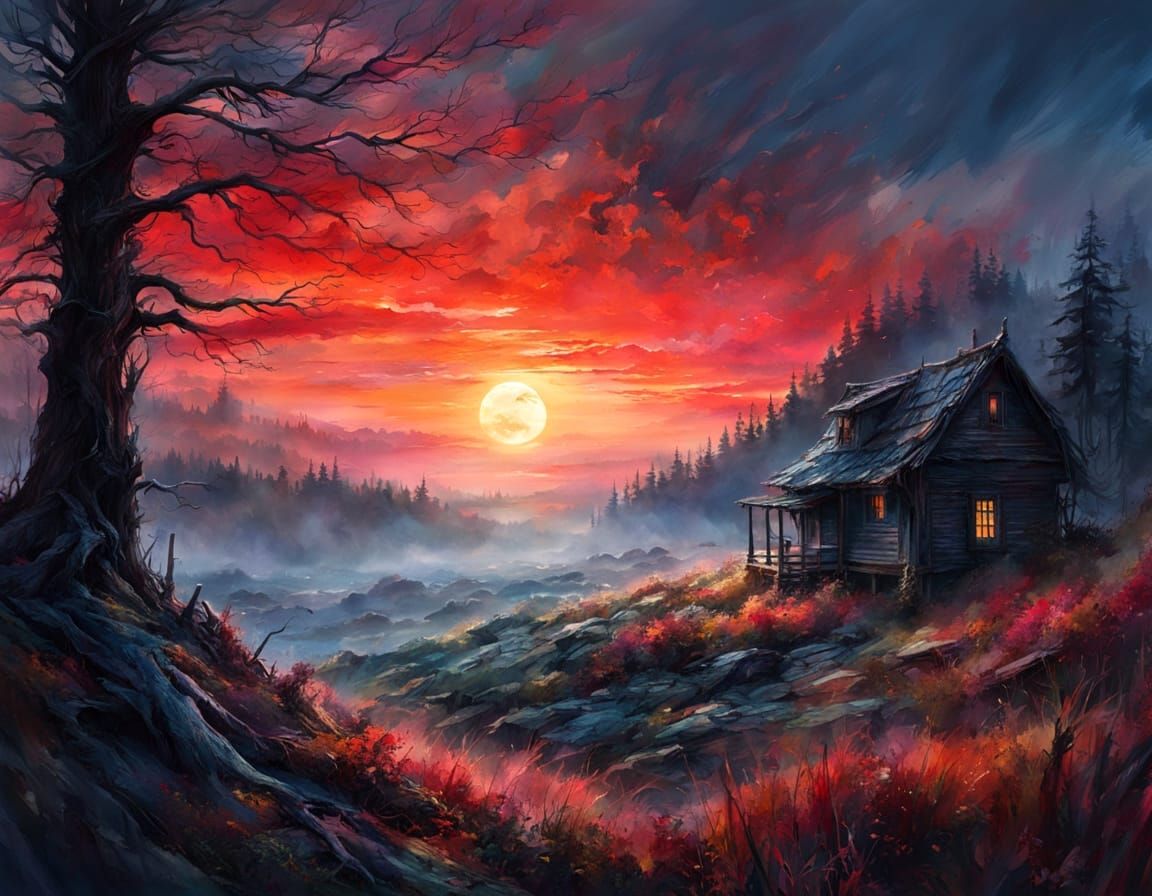 Twilight Over the Old House