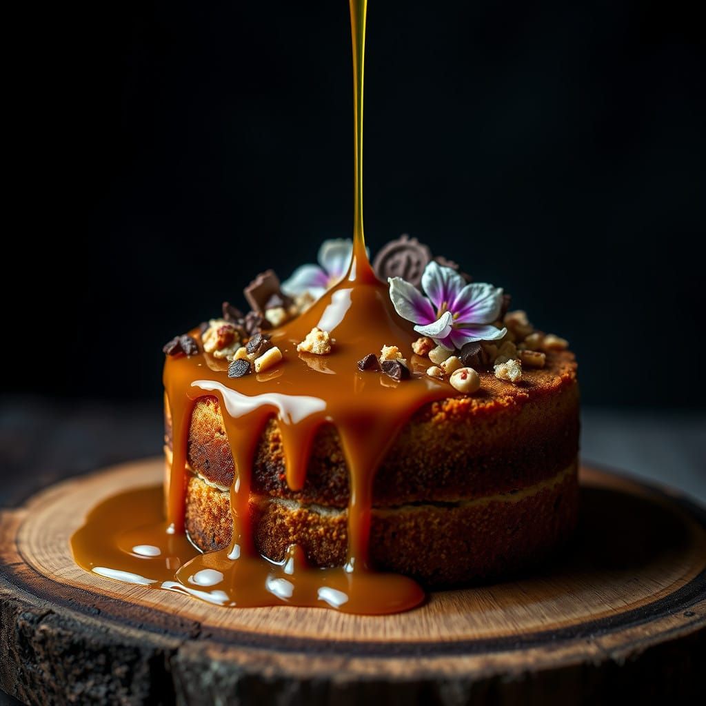 Decadent Maple Cake with Luxurious Toppings