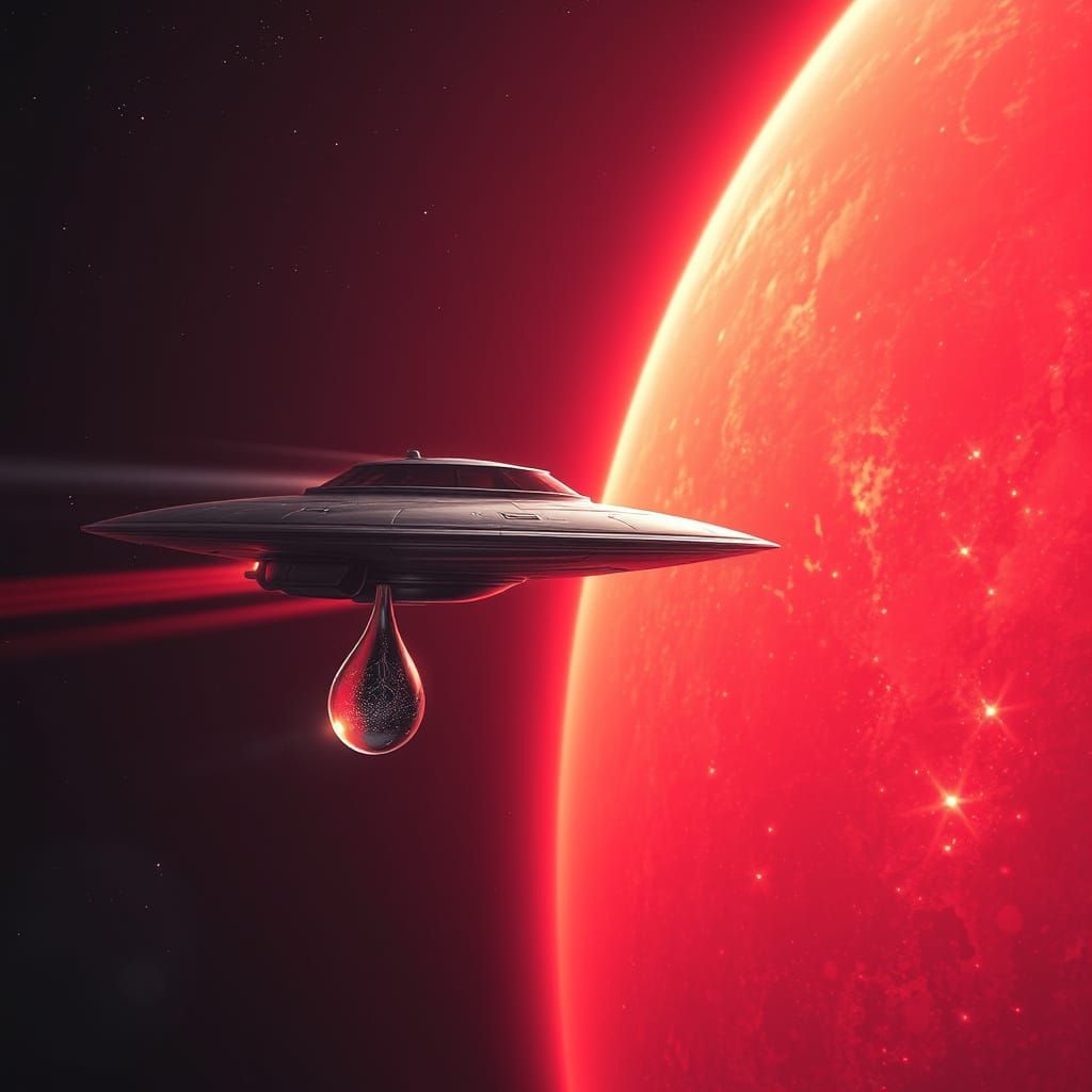 UFO Transforms Red Giant: Cosmic Landscape