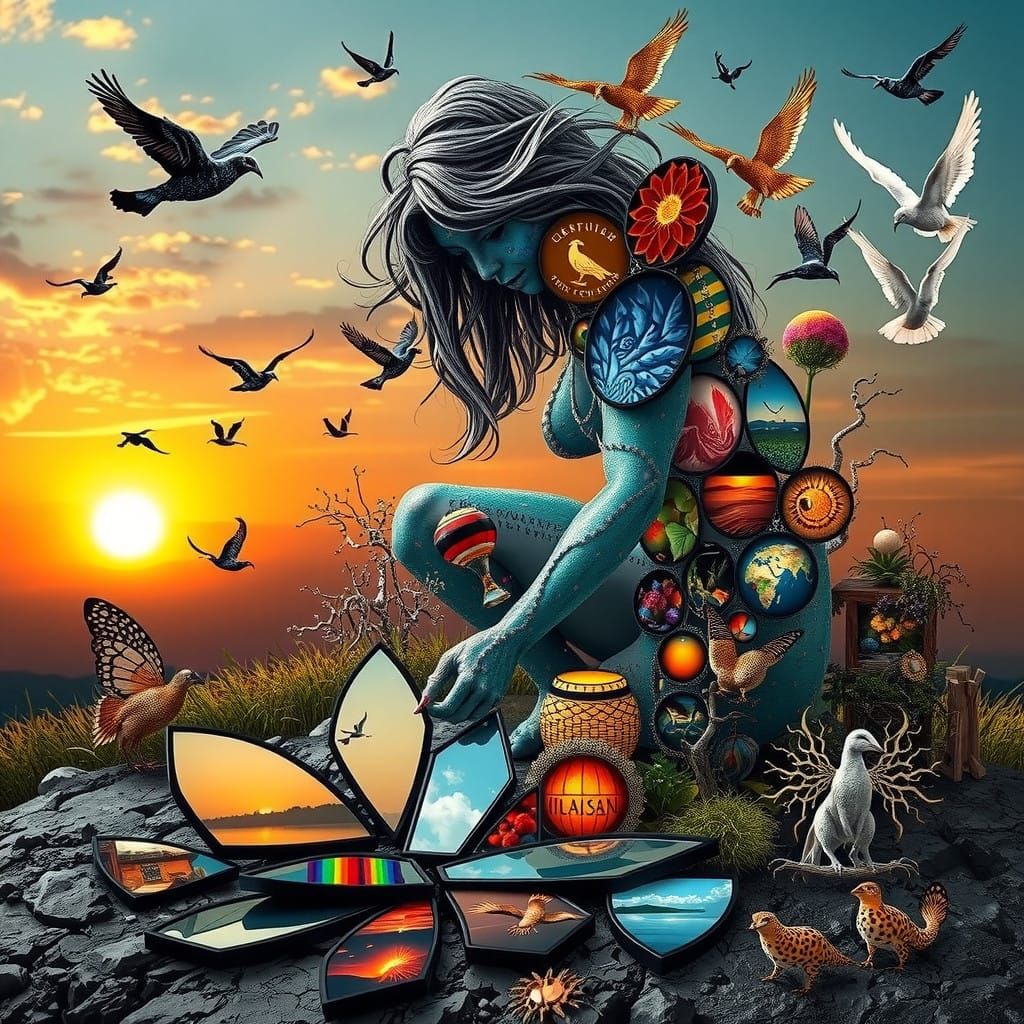 Surreal, Fragmented Sculpture Celebrating Strength and Authe...