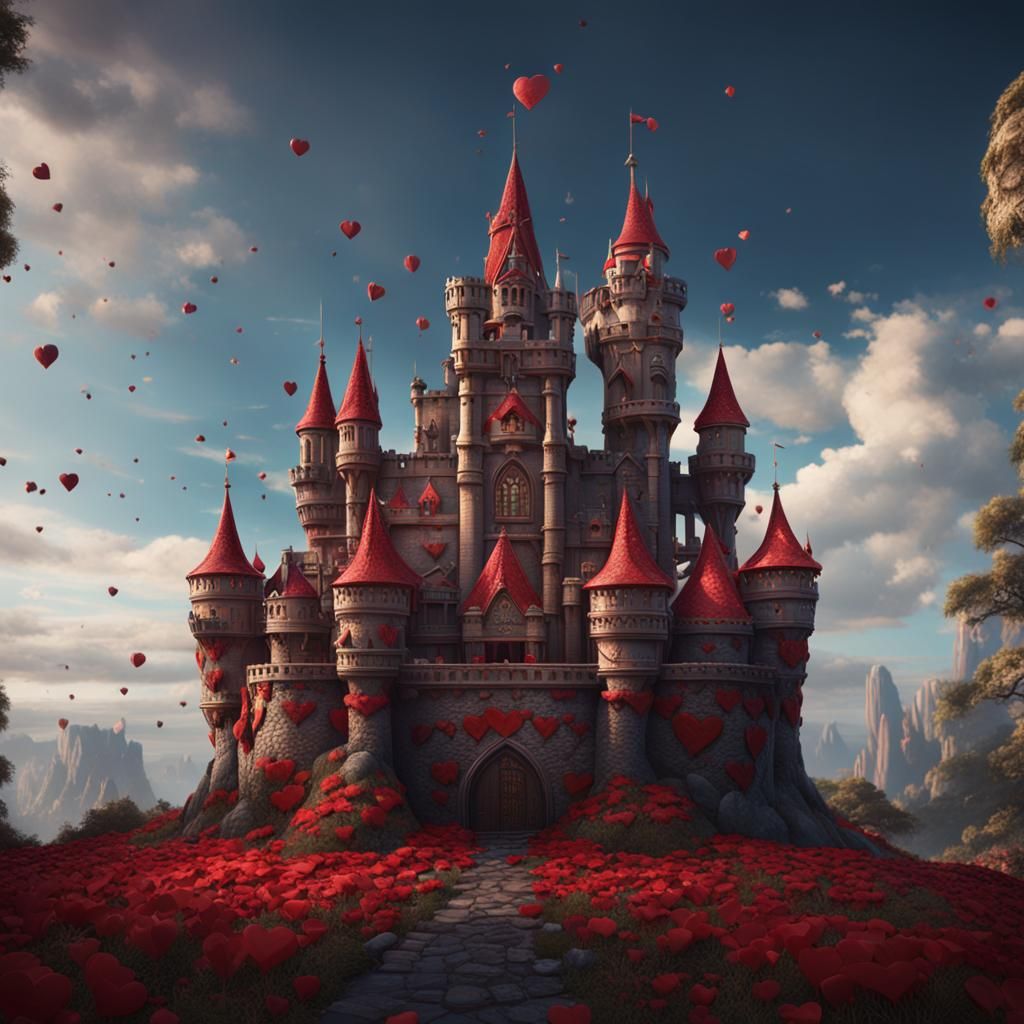 Queen of Hearts Castle: Detailed Matte Painting