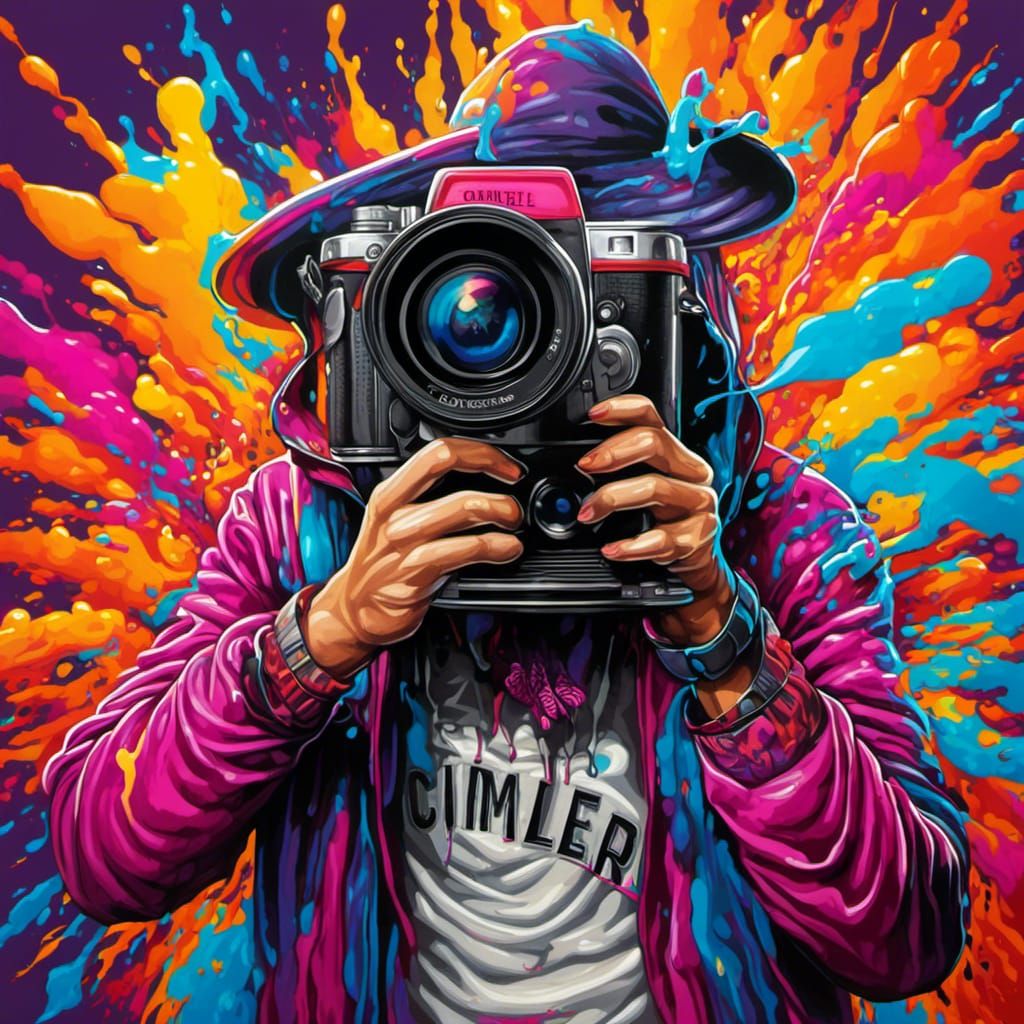 Graffiti Character Captures Moment in Street Art Style