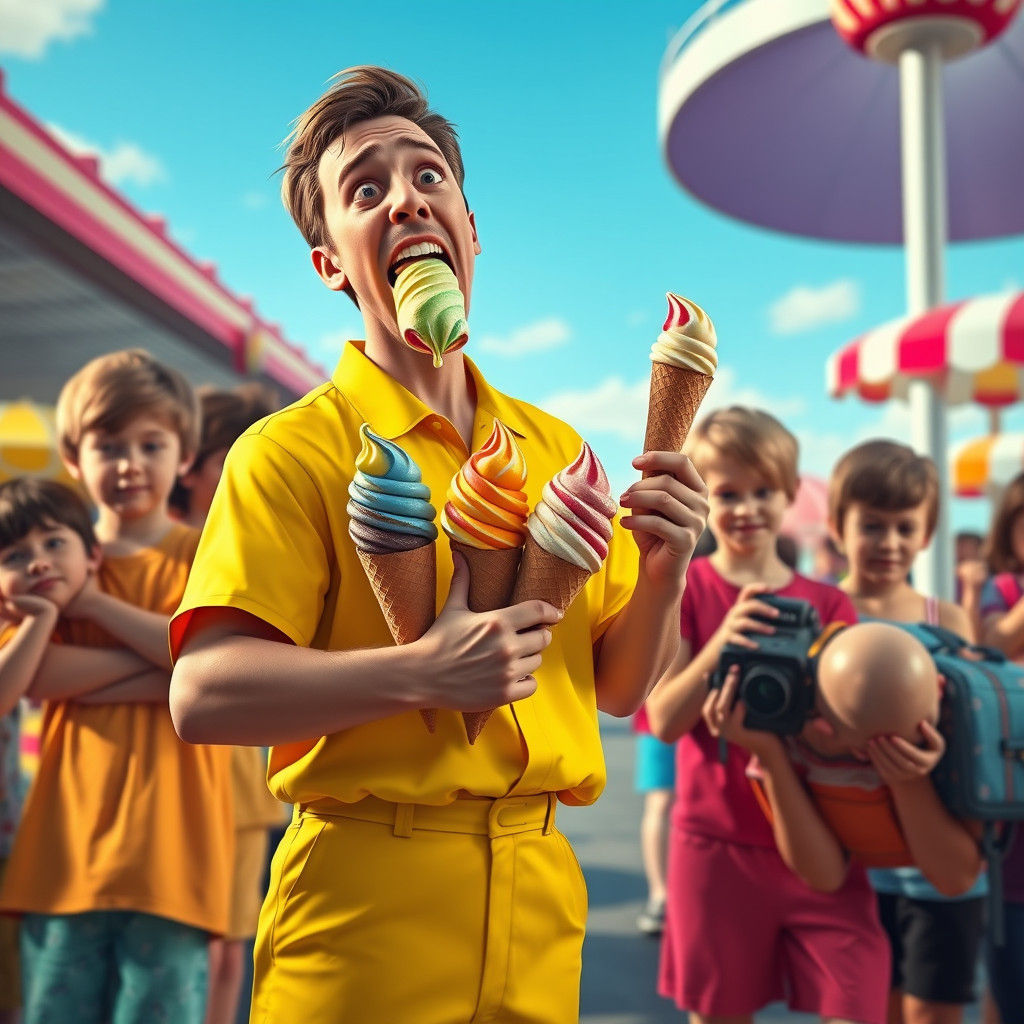 Ice Cream Gluttony: A Fantasy Concept Art Scene