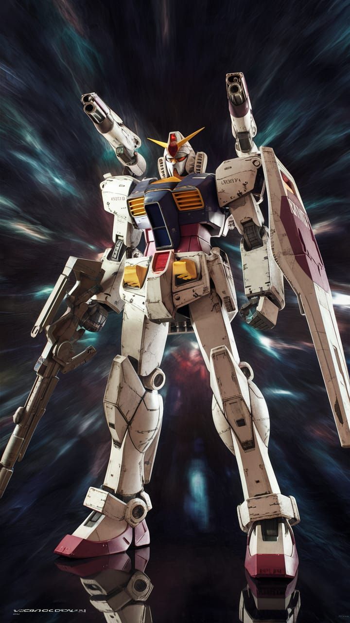 Gundam Heavyarms Portrait with Depth Map Effect