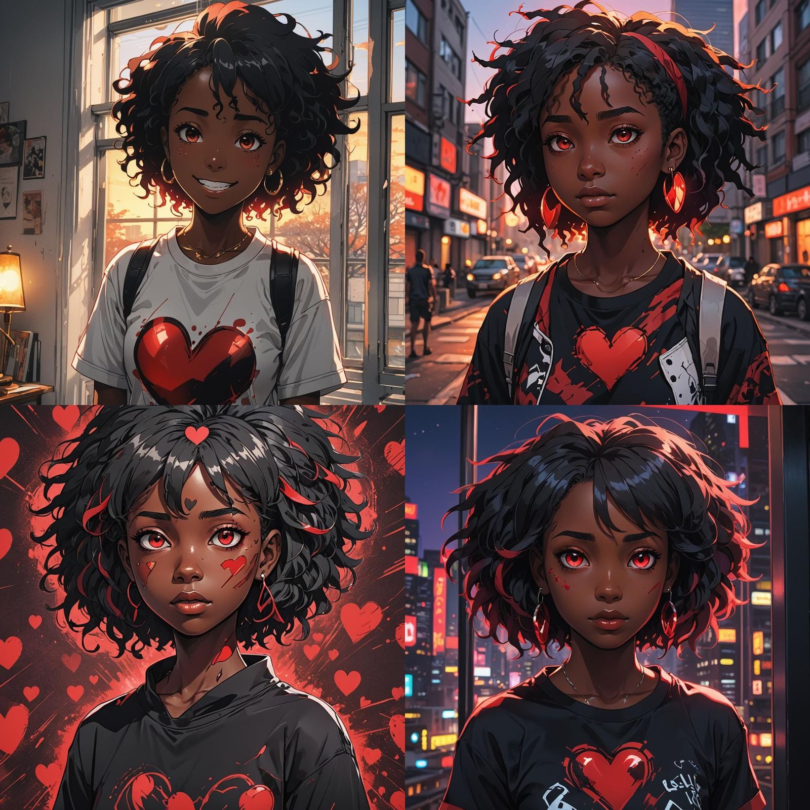 Manga-Inspired Anime Girl with Broken Heart