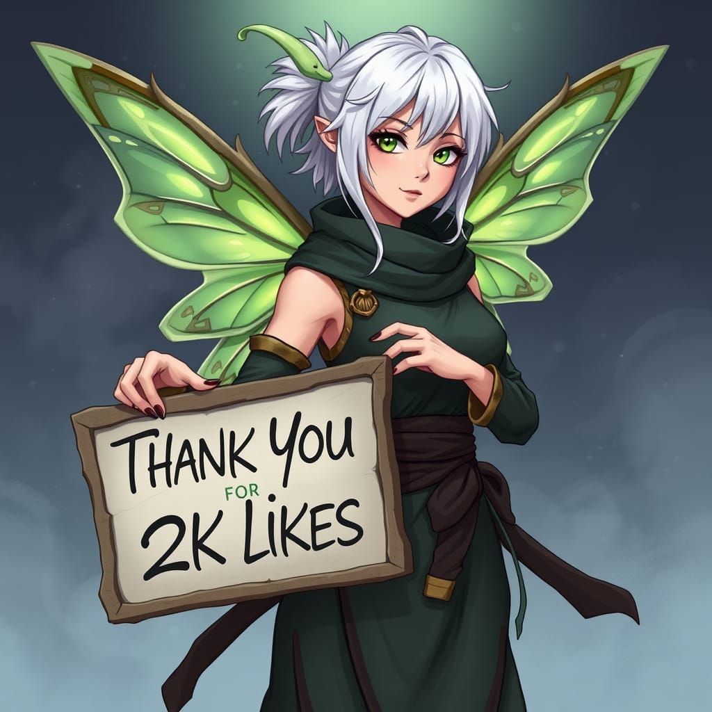 Whimsical Ninja Fairy in Fantasy Cursive