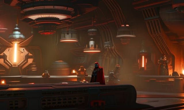 Star Wars Cantina Christmas Party in Comic Book Style