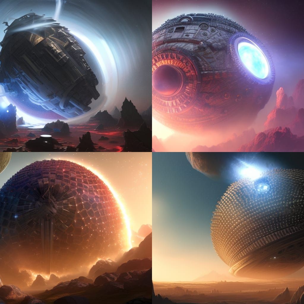 Dyson Sphere Universal Generator in Detailed Matte Painting