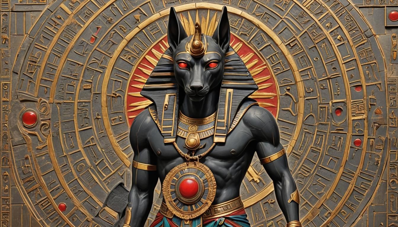 Anubis Sun God Made of Light