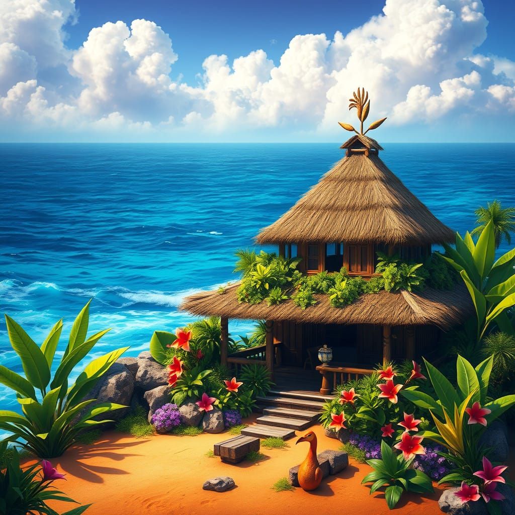 Hawaiian Island Oasis with Tropical Fantasy