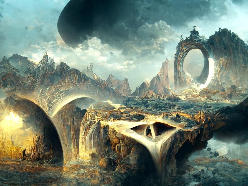 Stargate Portal to Mechanical Alien World