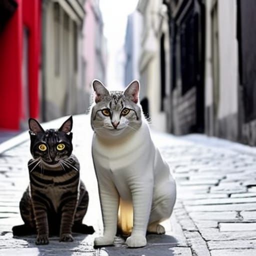 Happy Cats Roaming the Streets of Istanbul
