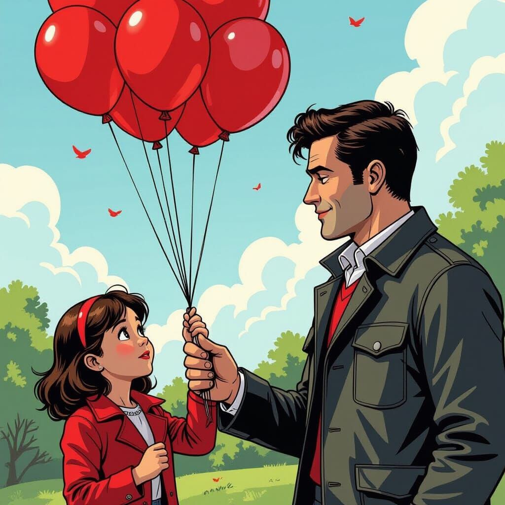 99 Red Balloons: Comic Book Style Art