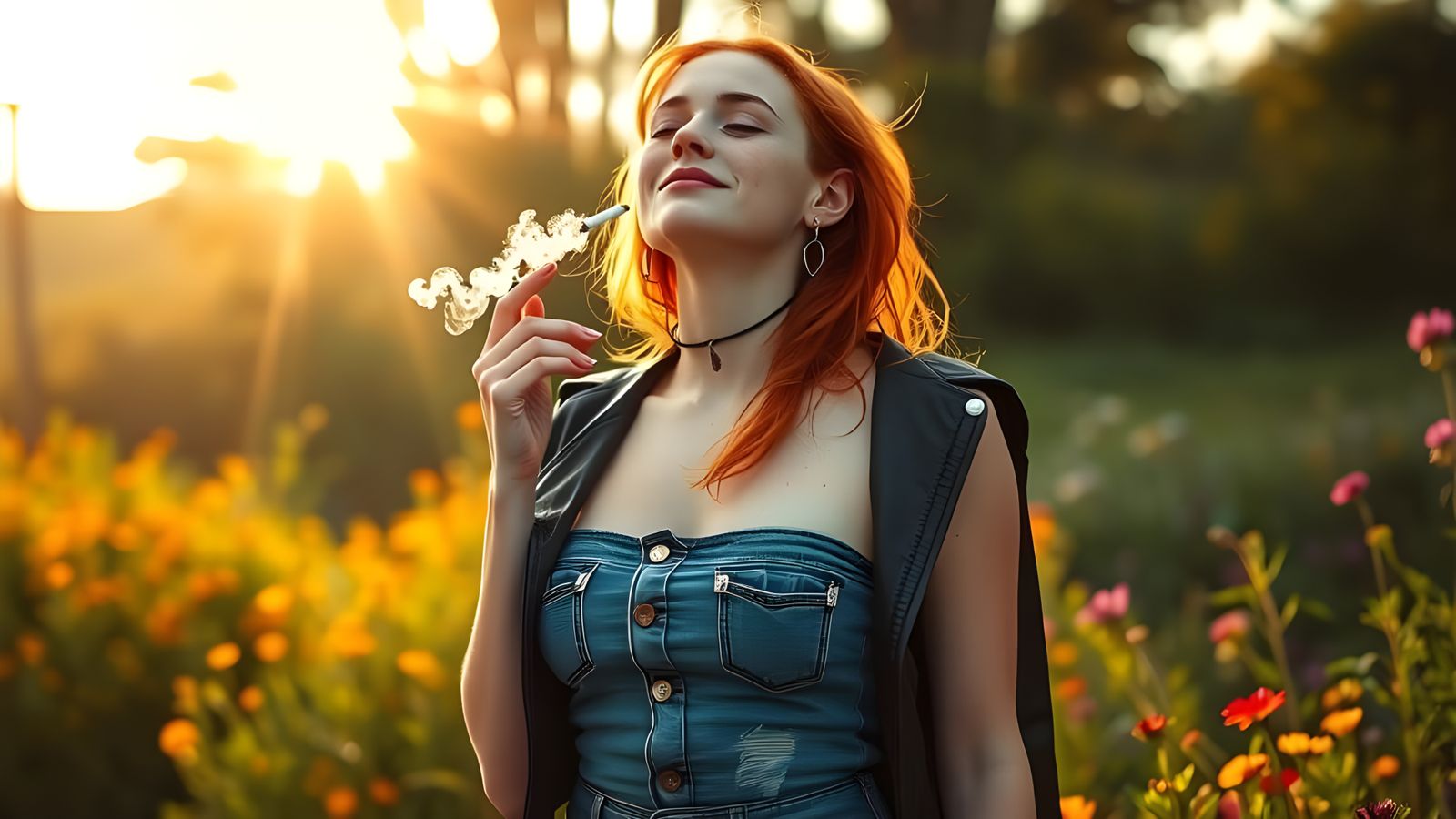 Sun-Kissed Redhead Women Bask in Morning Glory, Uninhibited