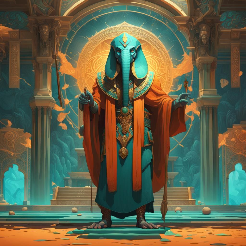 Thoth Artwork in Art Nouveau Style