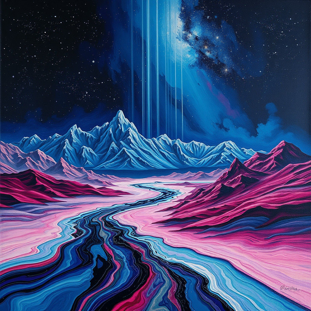 Cosmic Surrealism: Melting Mountains and Glass Rivers