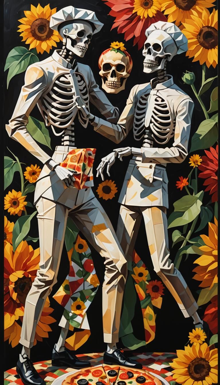 Cubist Death Chef's Pizza Dance, Day of the Dead