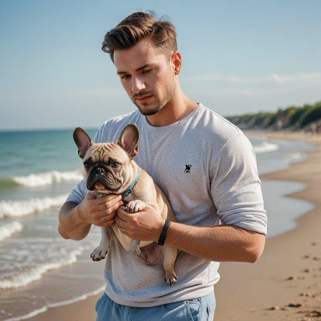 A Dashing Summer Gentleman with His Faithful Companion