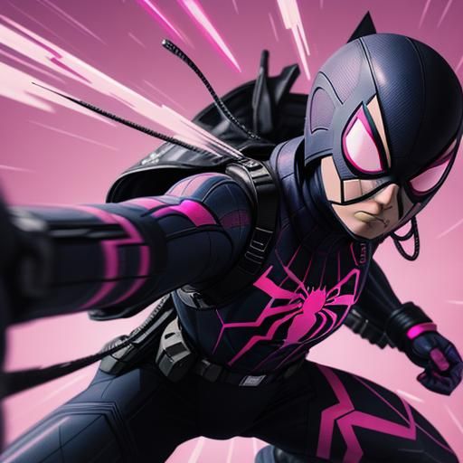 Pink Military Spider-Man Anime Key Visual