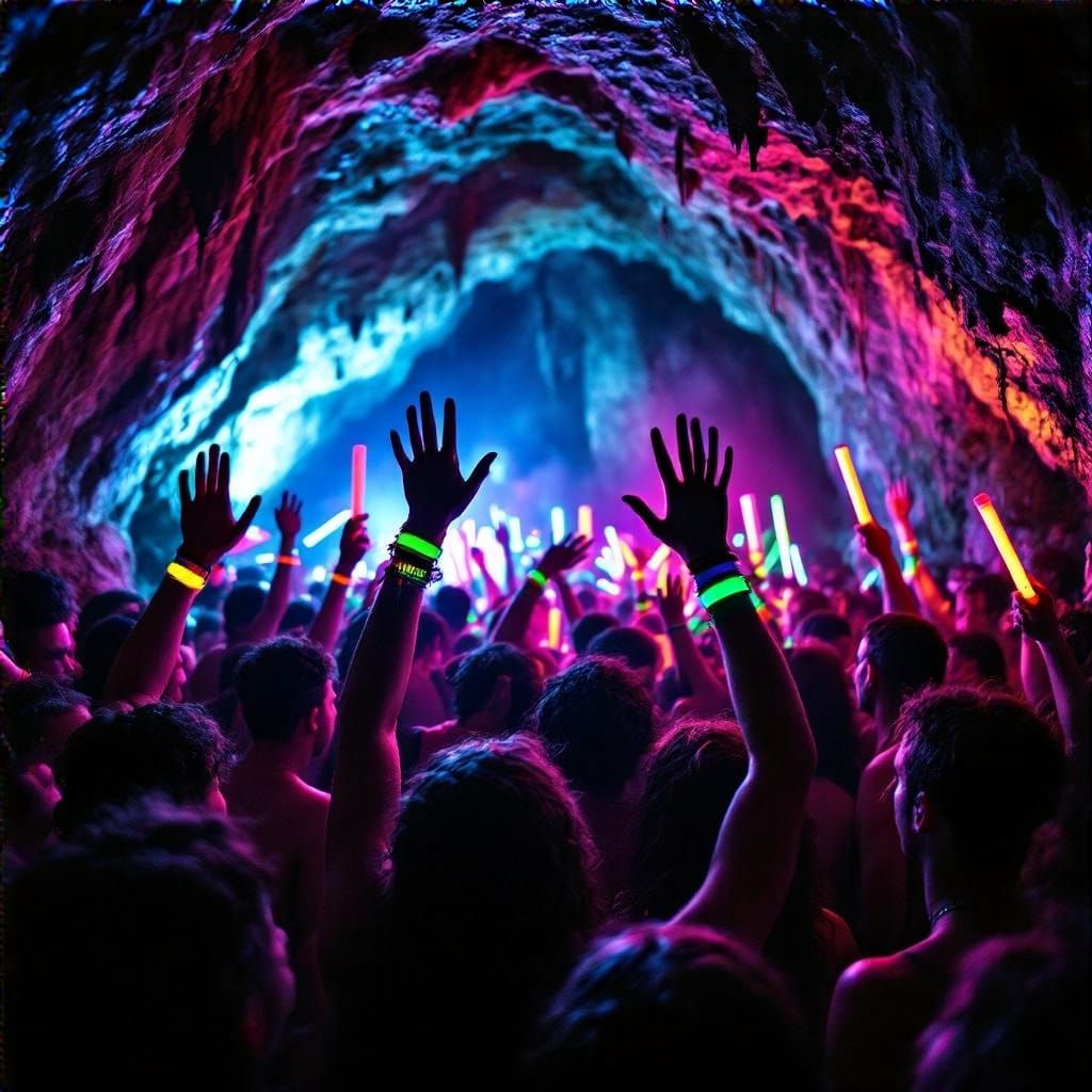 Electric Cave Rave in Vibrant Colors