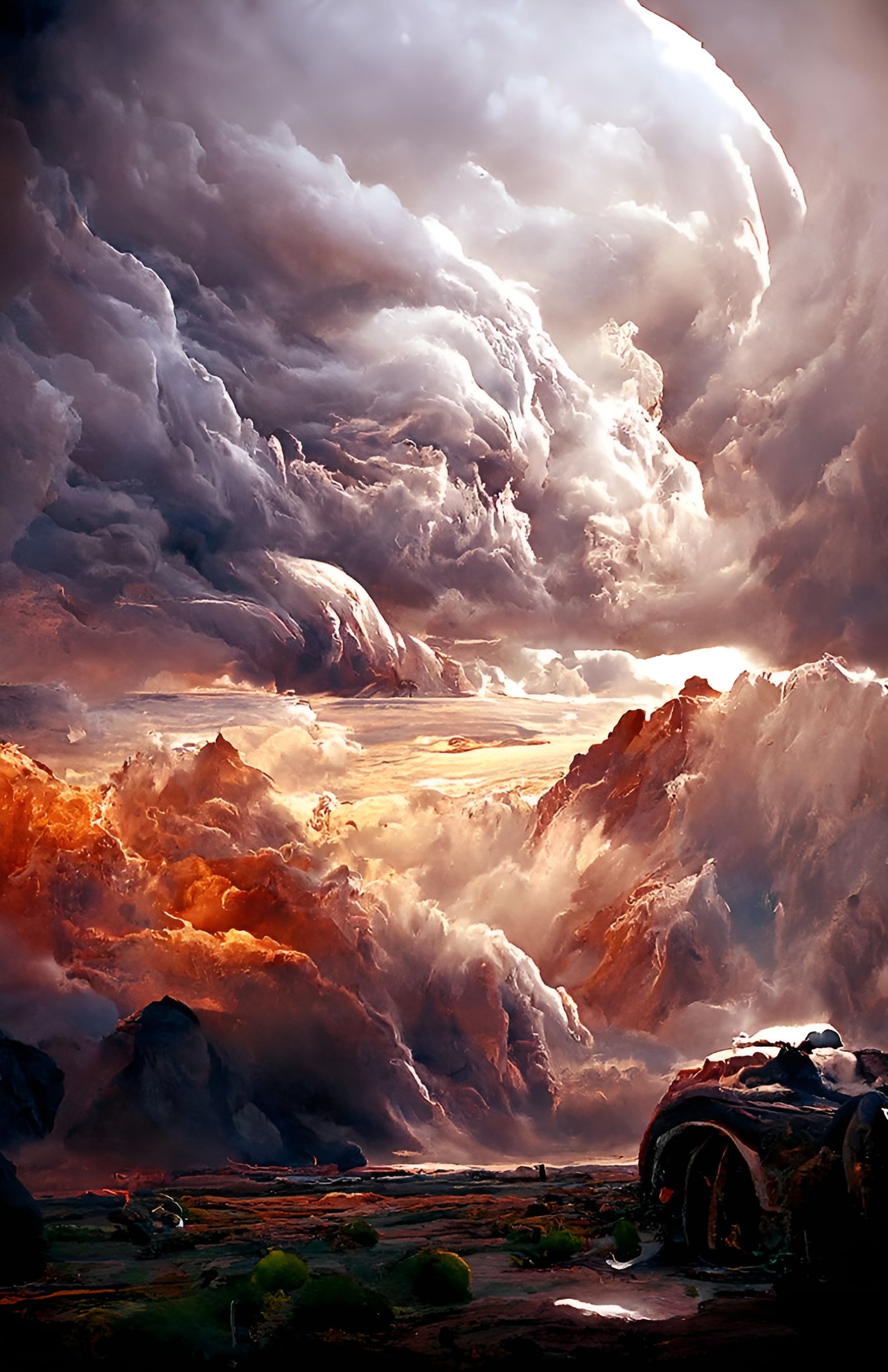 Epic Desert Storm Inspired by Romanticism