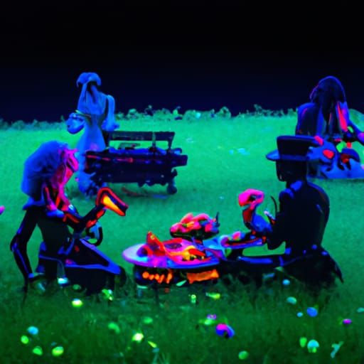 Cyberpunk Luncheon on the Grass Reimagined