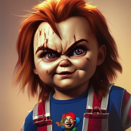Hyperdetailed Chucky Portrait in 8k Resolution