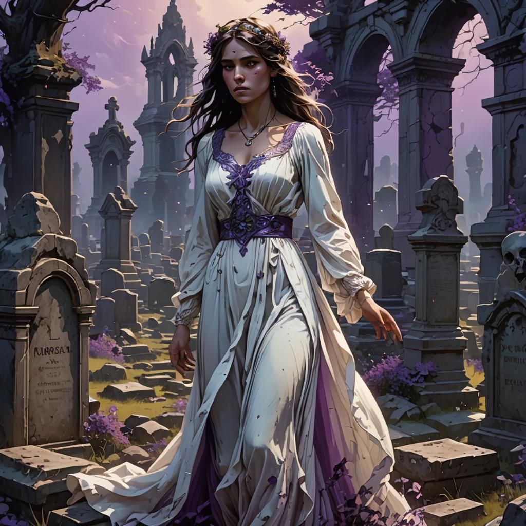 Ethereal Oracle in Twilight Tombstones