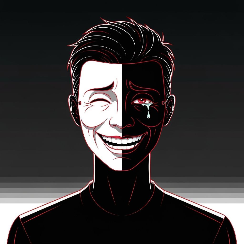 Modern Internet Investigator with Mask: Digital Illustration