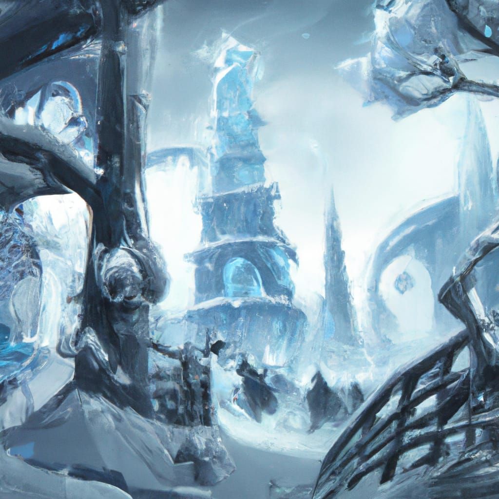 Epic Winter Wonderland Digital Matte Painting