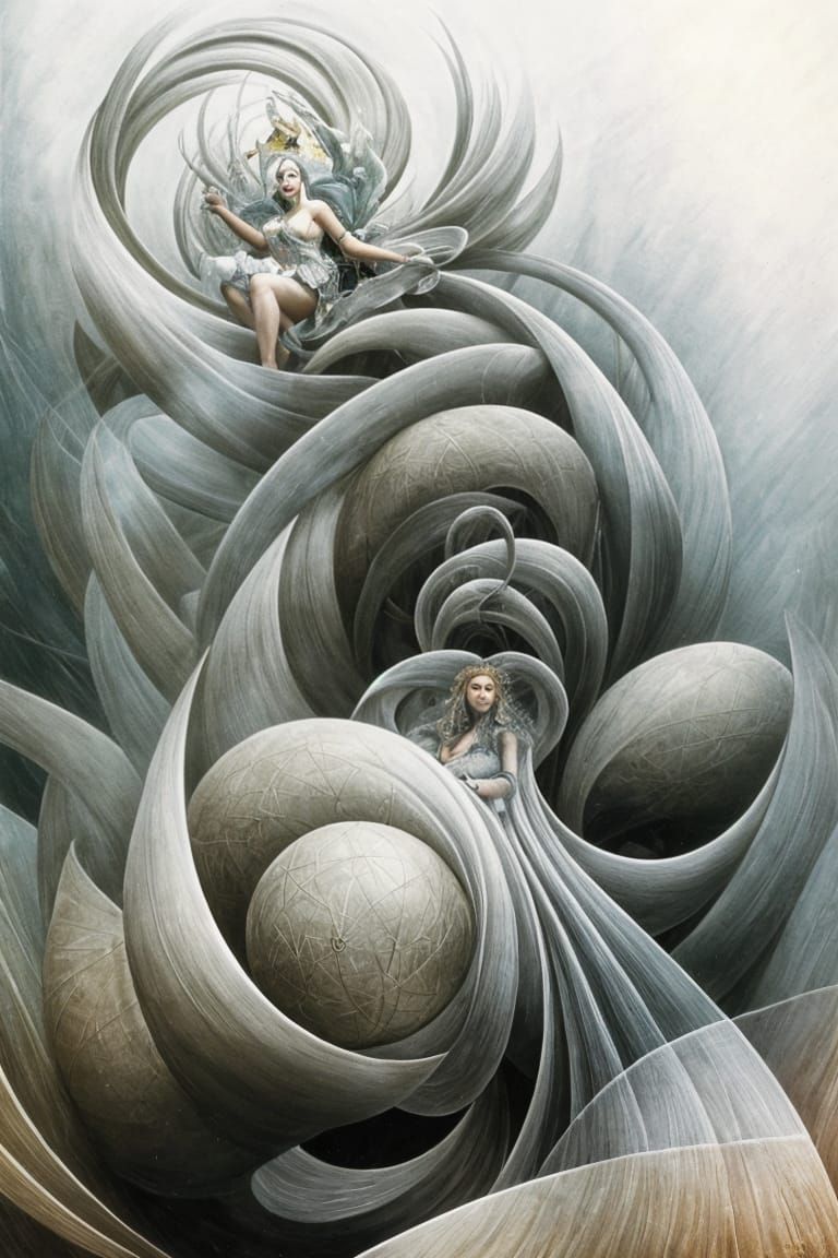 Dreamlike World: An Abstract Illusionist Painting