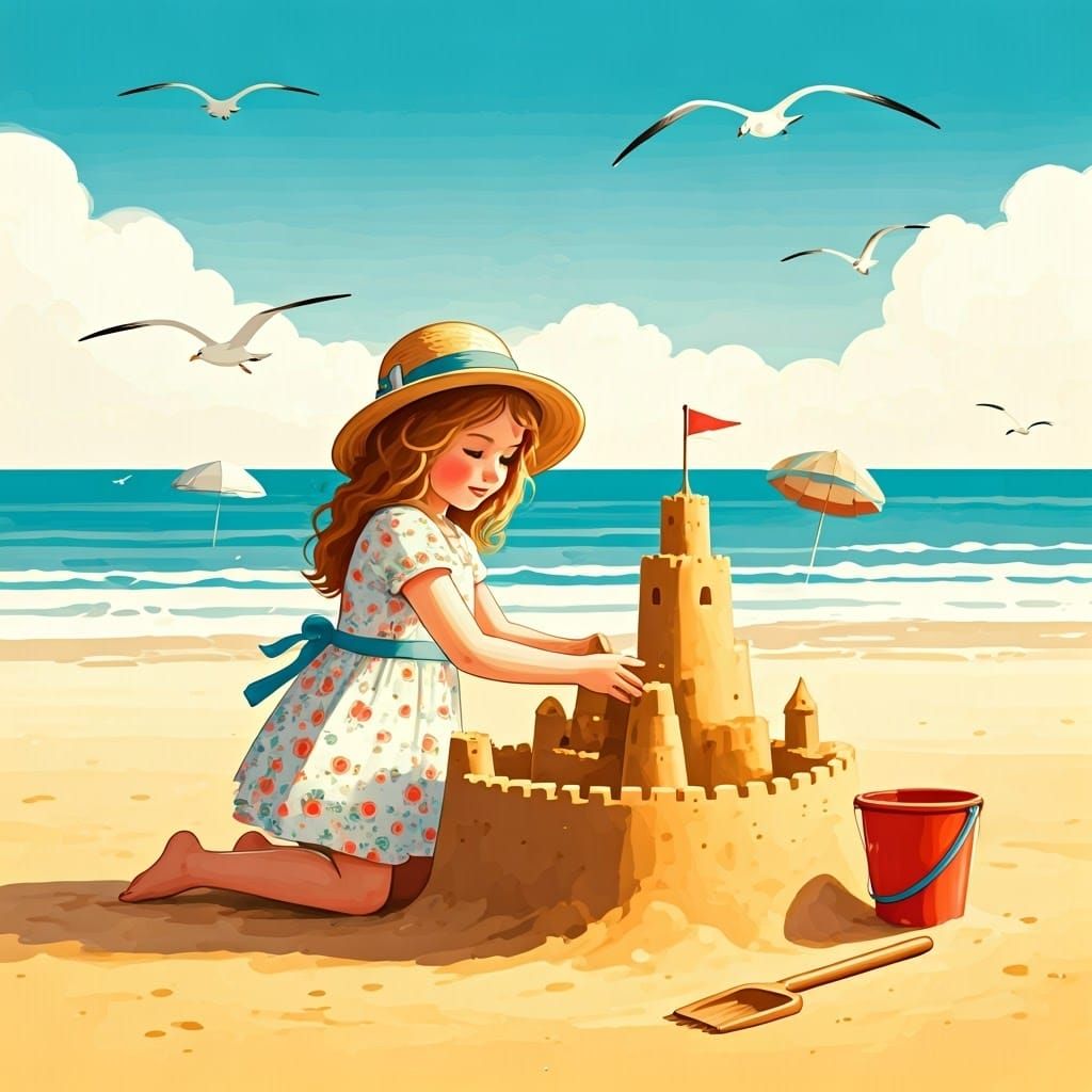 Vintage Beachside Castle in Whimsical 1920s Style