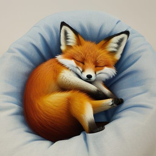 Sleeping Fox Generated by AI