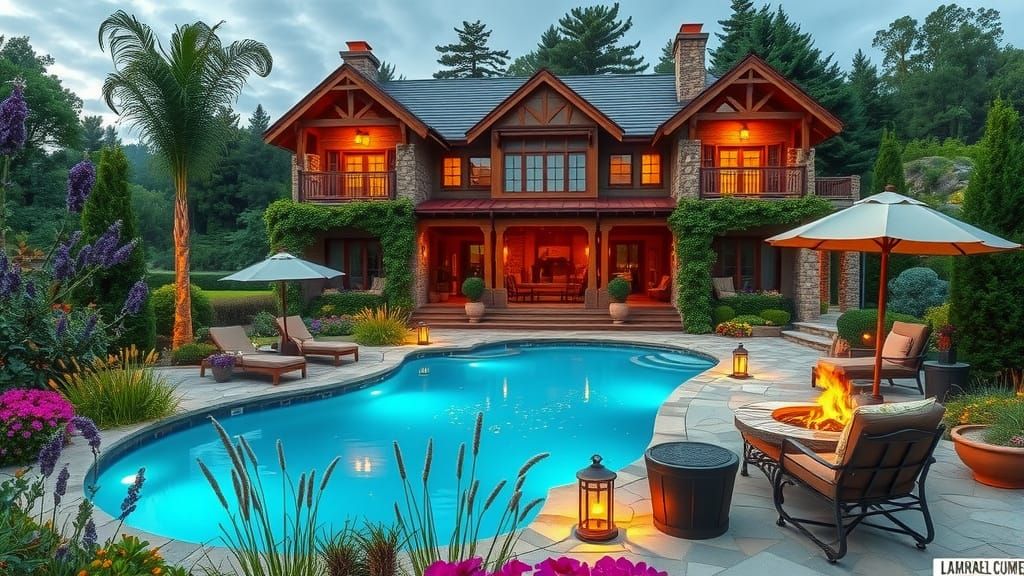 Empire Style House Blends into Serene Natural Landscape