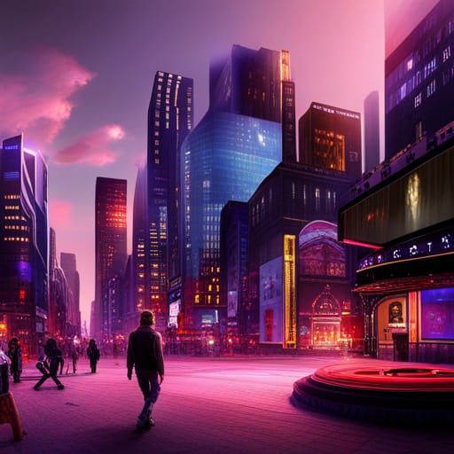 Data Screen Matte Painting in Deep Color