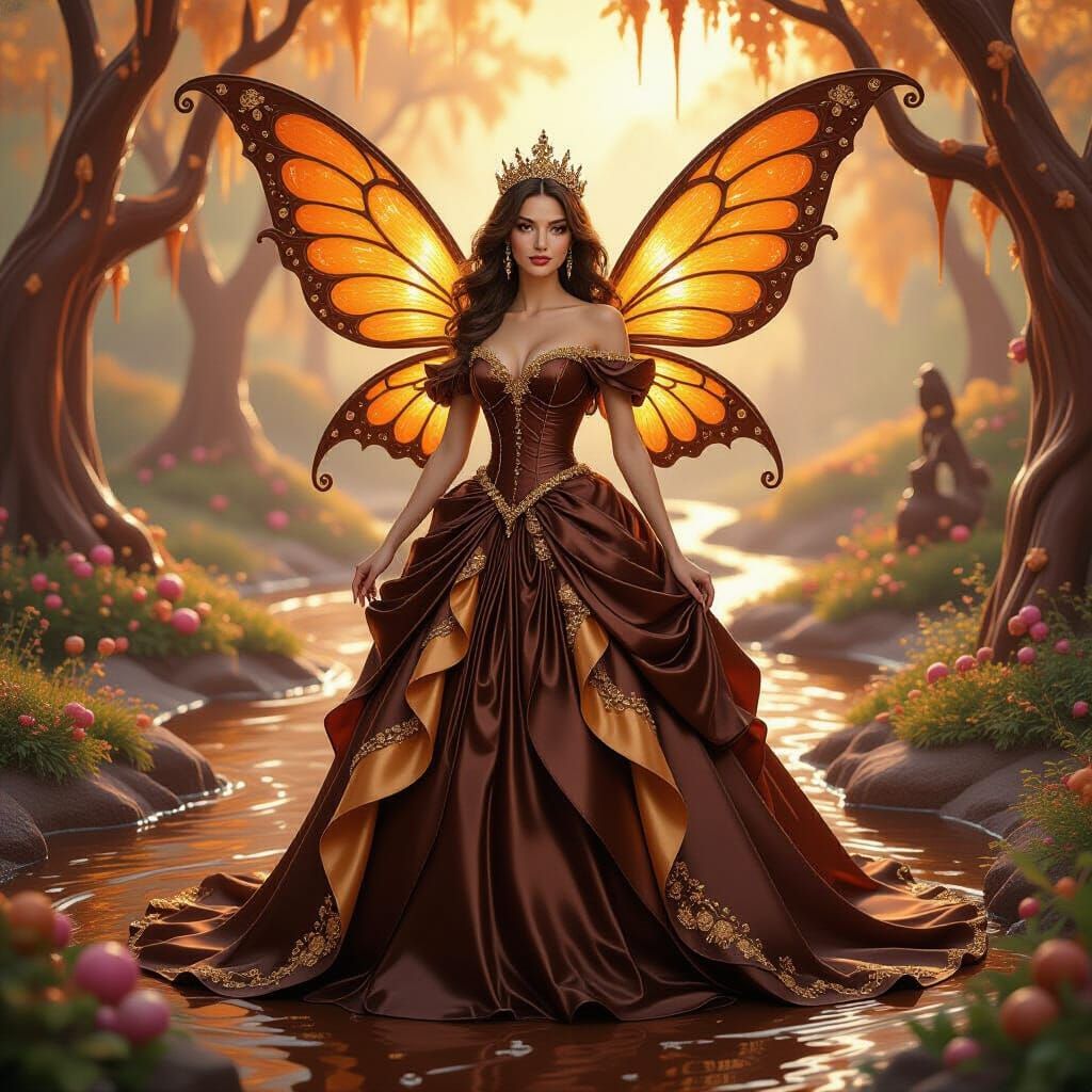 Chocolate Princess in Whimsical Candy Kingdom