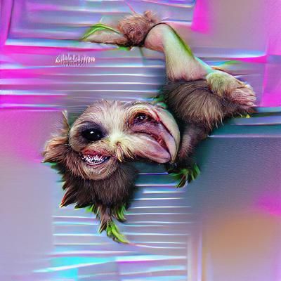 AI Generated Sloth Gremlin Image
