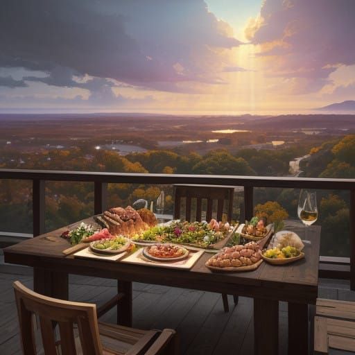 Surreal Global Charcuterie Masterpiece in Vibrant Realism