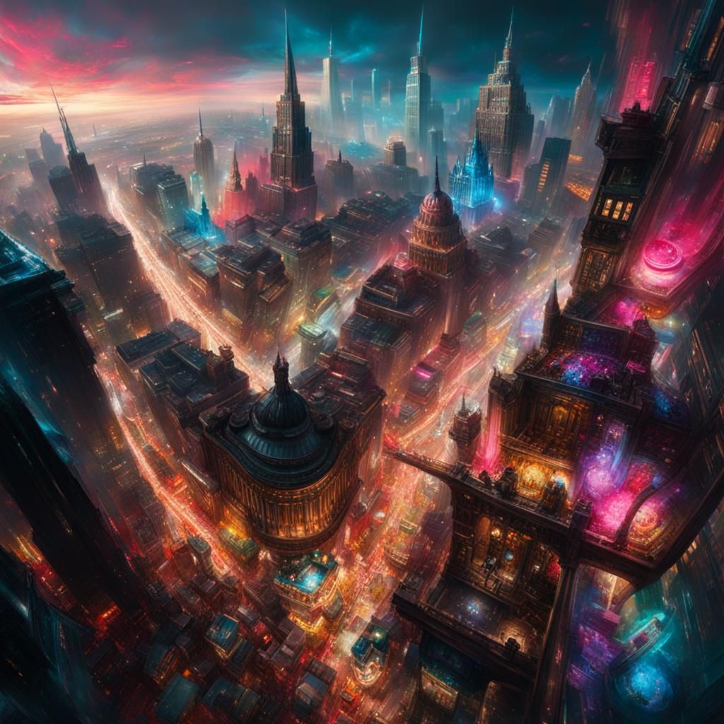 Candy City Dark Fantasy Splash Art