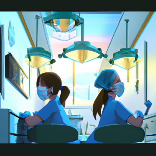 Dentist Office Illustration in Anime Style