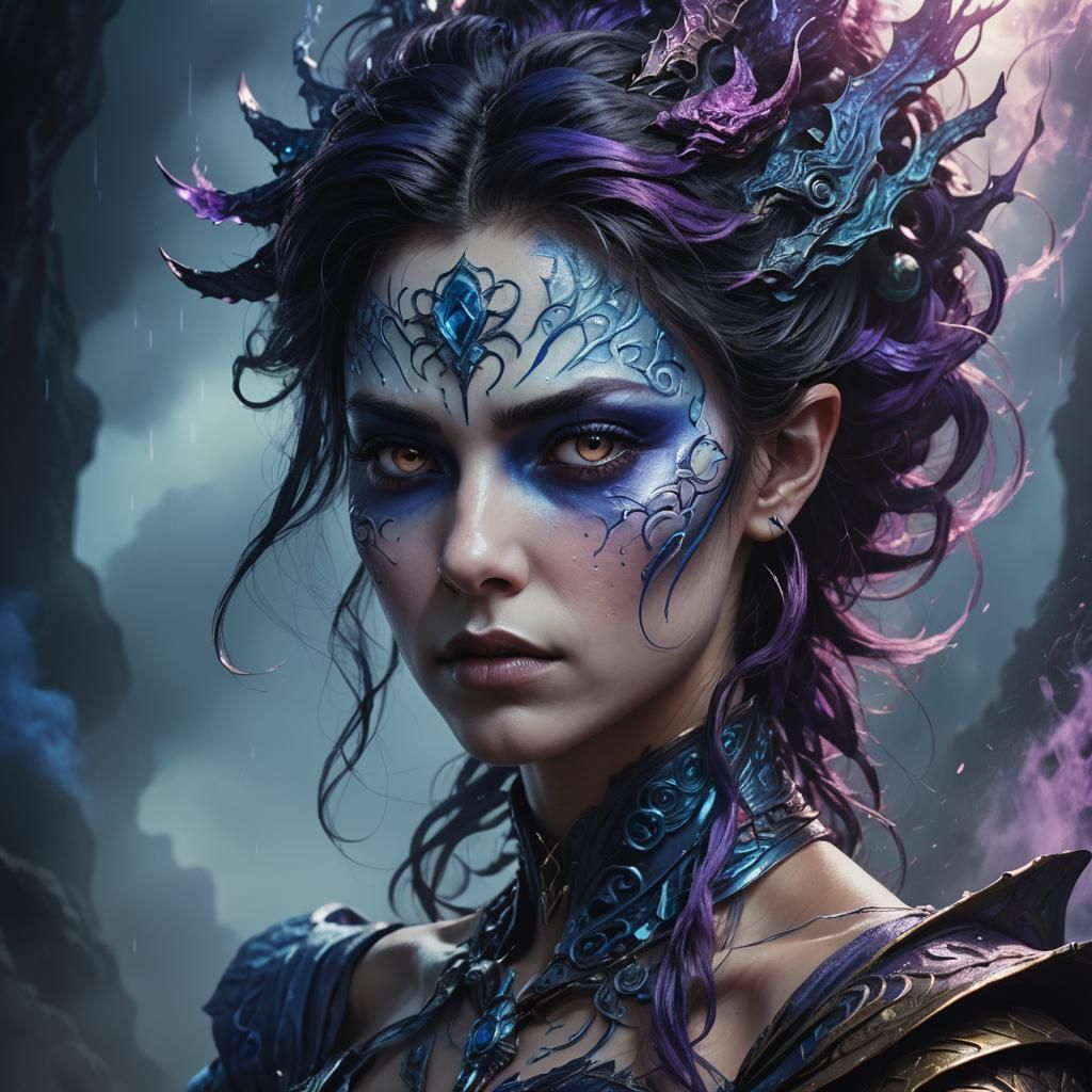 Menacingly Beautiful Sorceress Concept Art