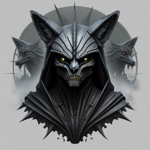 Fox in Giger Style Concept Art