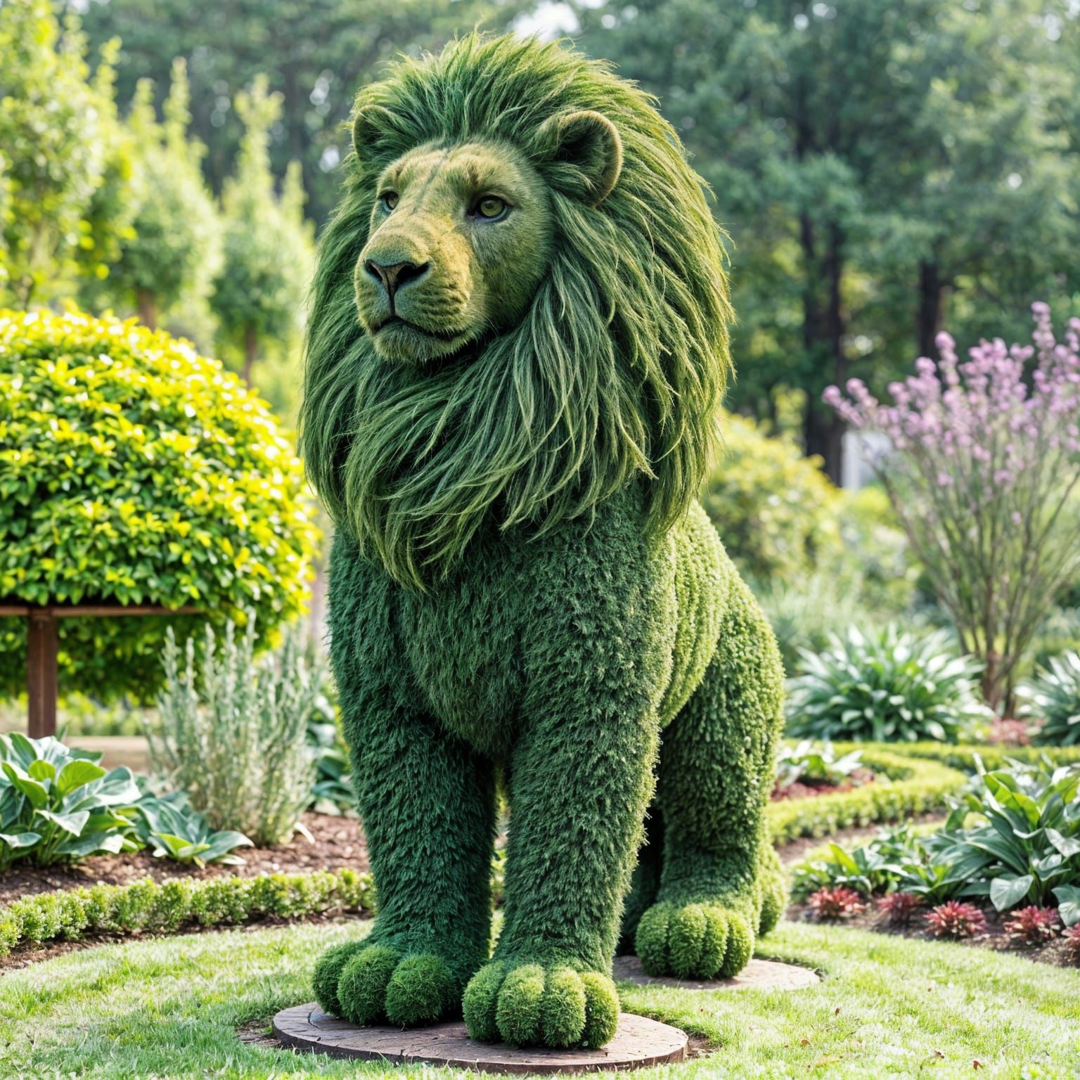 Topiary of a lion